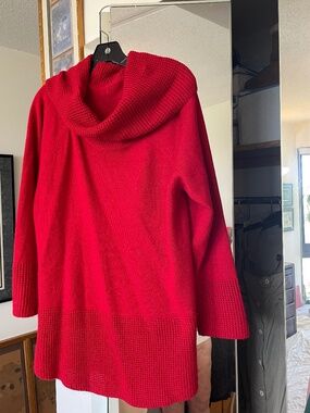 red pullover sweater